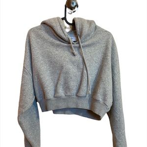 Grey cropped tna hoodie
